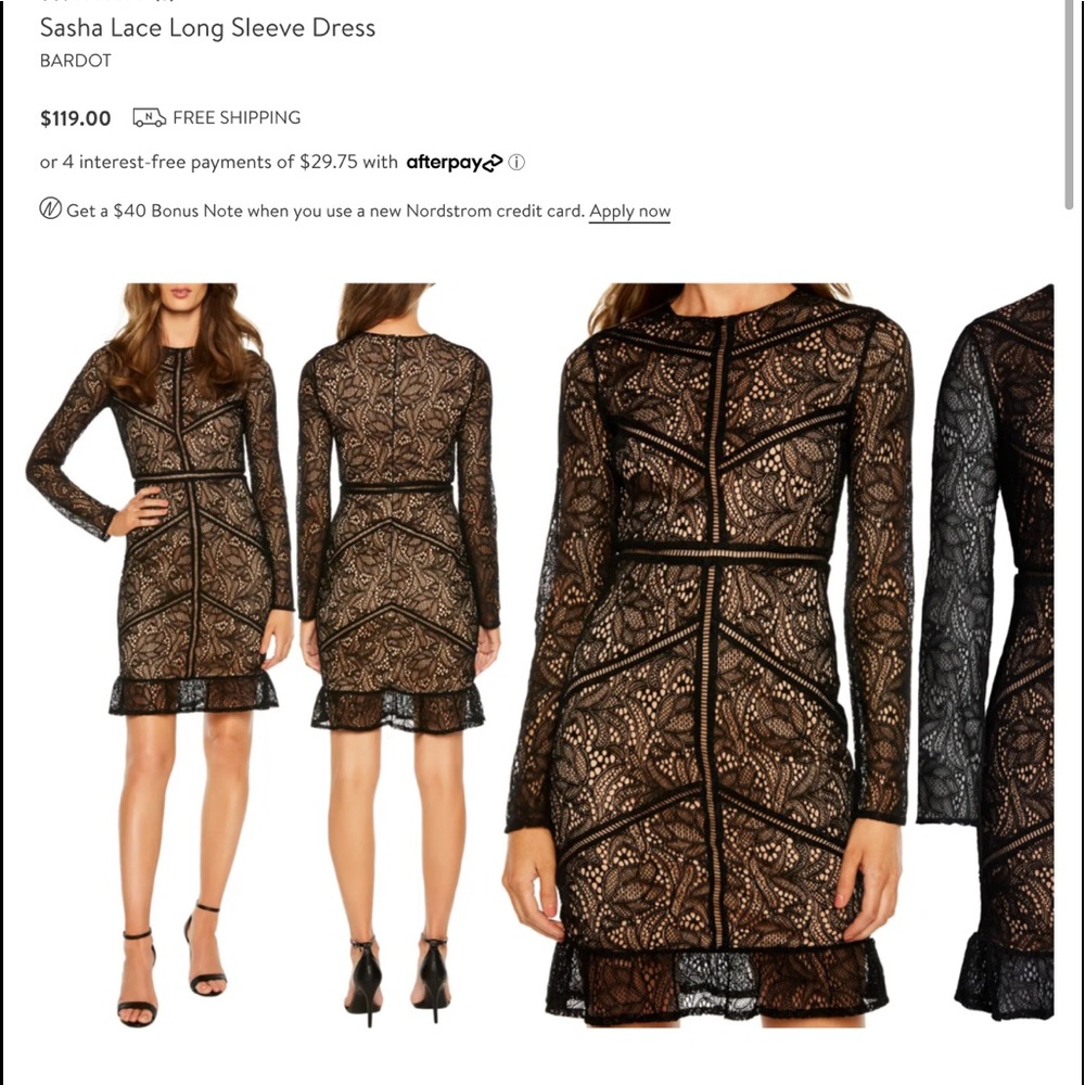 SASHA Lace Long Sleeve Dress